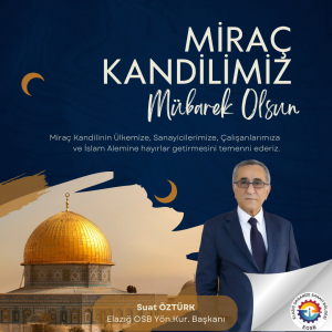 Lacivert ve Sari Buyuk Baslik Mirac Kandili Instagram Gonderisi